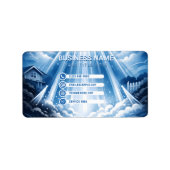 Étiquette Elegant Residential Pressure Washing Radiant Sky (Devant)