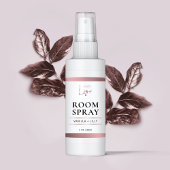 Étiquette Élégant Rose Gold Logo Room Freshener Spray Étique