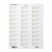 Étiquette Élégant Rose Monogramme Blanc (Feuille entière)