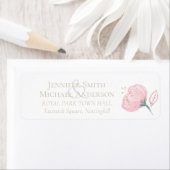 Étiquette Élégant Rose or moderne Mariage Étincelle (En situation)