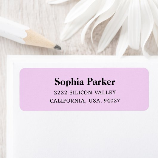 Étiquette Elegant rose simple Script Mariage Adresse de reto