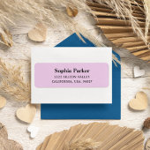 Étiquette Elegant rose simple Script Mariage Adresse de reto