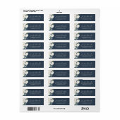 Étiquette Élégant Roses floraux blancs et Mariage d'Hydrange (Feuille entière)