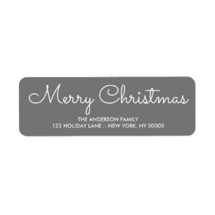 Étiquette Élégant rouge Noël Adresse de retour