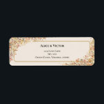 Étiquette Elégant Rustic Fall Beige Mariage Retour Adresse<br><div class="desc">Cette Elégante Rustic Fall Beige Mariage Return Address Design affiche une palette de base neutre intemporelle de beige et d'or avec des ornements colorés délicatement muets de branches dorées et de jolis floraux d'automne avec des feuilles en rouge, cuivre, rose poussiéreux, orange brûlé, terre cuite, et la pleine couleur d'automne...</div>