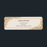 Étiquette Elégant Rustic Fall Beige Mariage Retour Adresse<br><div class="desc">Cette Elégante Rustic Fall Beige Mariage Return Address Design affiche une palette de base neutre intemporelle de beige et d'or avec des ornements colorés délicatement muets de branches dorées et de jolis floraux d'automne avec des feuilles en rouge, cuivre, rose poussiéreux, orange brûlé, terre cuite, et la pleine couleur d'automne...</div>