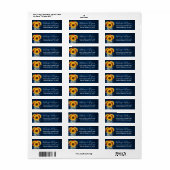 Étiquette Elégant Rustic Sunflower Rose Adresse de retour (Feuille entière)