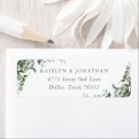 Étiquette Elégant Rustique Verdure Eucalyptus Adresse de ret<br><div class="desc">Ajoutez une belle touche de finition à vos mailings mariages avec cette étiquette d'adresse de retour,  l'eucalyptus aquarelle et la typographie gris doux.</div>