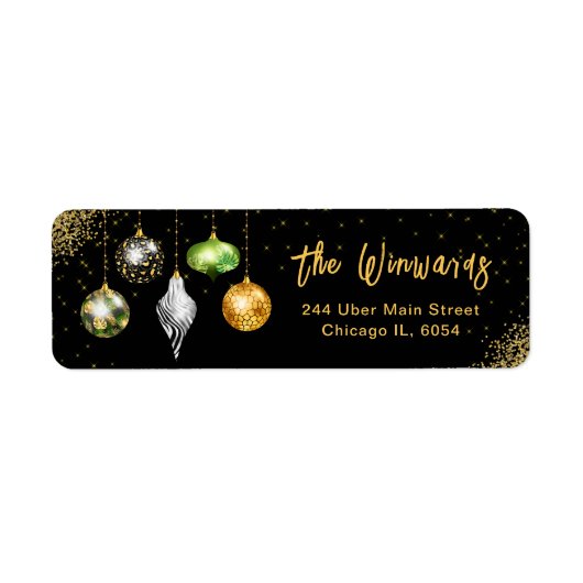 Étiquette Elegant Safari Print Ornament Christmas (Devant)