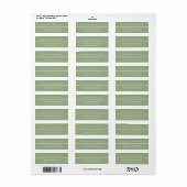 Étiquette Elegant Sage Green Petite Adresse de retour (Feuille entière)