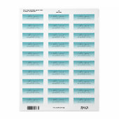 Étiquette Élégant Script Blue Parties scintillant Mariage Ad (Feuille entière)