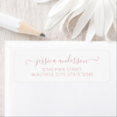 Étiquette Élégant script de calligraphie moderne Blush Dusty (En situation)