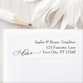 Étiquette Elégant Script de luxe Police Simple Typographie A (En situation)