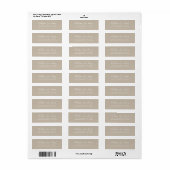 Étiquette Élégant Script Grey Mariage Adresse de retour (Feuille entière)