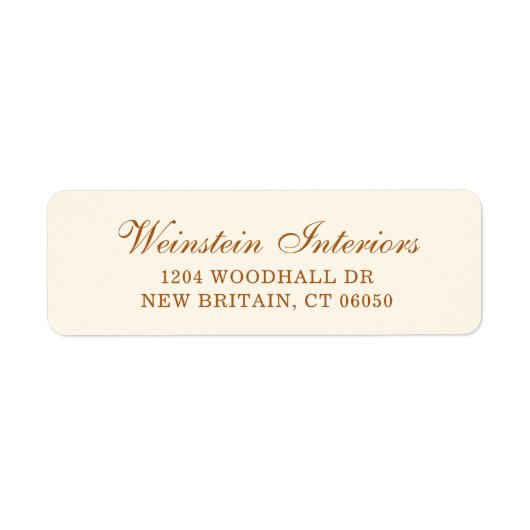 Étiquette Élégant Script Ivory Adresse de retour (Devant)
