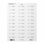 Étiquette Élégant Script moderne Monogram Gold Adresse de re (Feuille entière)