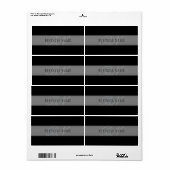 Étiquette Élégant script modifiable Nom commercial/autre tex (Feuille entière)