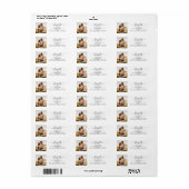 Étiquette Élégant Script Photo Mariage Adresse de retour Lab (Feuille entière)