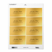 Étiquette Élégant Script Professional Gold Modèle Livraison (Feuille entière)