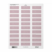 Étiquette Élégant Script Purple Mariage Adresse de retour (Feuille entière)