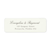 Étiquette Elegant Script Rococo Wedding Address (Devant)