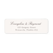 Étiquette Elegant Script Rococo Wedding Address (Devant)