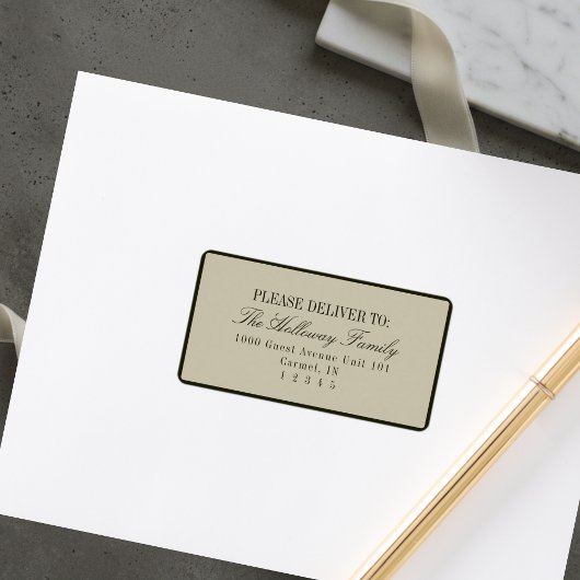 Étiquette Elegant Script Sage Green Formal Wedding