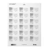 Étiquette Élégant Silver Glittery Sparkling Adresse de retou (Feuille entière)