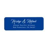 Étiquette Elegant Simple Blue Return Address Labels (Devant)