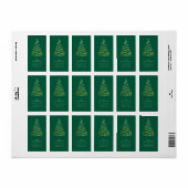 Étiquette Elegant Simple Christmas Tree Return Address (Feuille entière)
