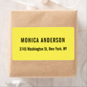 Étiquette Élégant Simple Jaune Unique Original Professionnel (En situation)