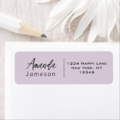 Étiquette Élégant Simple Simple Clair Décontracté Lilac (En situation)