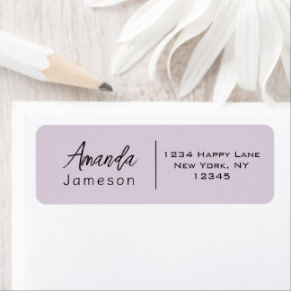 Étiquette Élégant Simple Simple Clair Décontracté Lilac