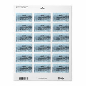 Étiquette Élégant Snowflakes Adresse de retour Label (Feuille entière)