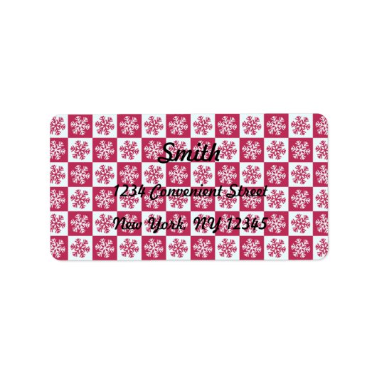 Étiquette Élégant Snowflakes Adresse de retour Label (Devant)