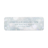 Étiquette Élégant Snowflakes hiver Adresse de retour (Devant)