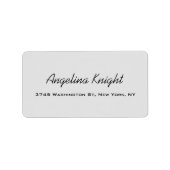 Étiquette Élégant stylé tendance unique écriture manuscrite  (Devant)