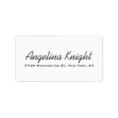 Étiquette Élégant stylé tendance unique écriture manuscrite  (Devant)