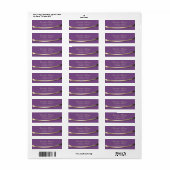 Étiquette Élégant stylé, violet, or (Feuille entière)
