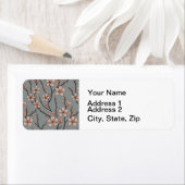 Étiquette Elegant Sweet Pink Flower Blossom Cherry Pattern (En situation)