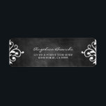 Étiquette Élégant Swirls Chalkboard Adresse de retour Étique<br><div class="desc">Élégant Swirls Chalkboard Adresse de retour Label "Painted Flowers" brosses avec l'aimable autorisation de "Obsidian Dawn" - http://www.obsidiandawn.com</div>