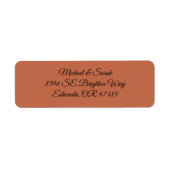 Étiquette Elegant Terracotta Clay Return Address (Devant)