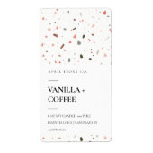 ÉTIQUETTE ELEGANT TERRAZZO STONE TEXTURE CANDLE LABEL (Devant)