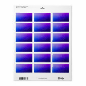 Étiquette Élégant texte modifiable et couleur violet moderne (Feuille entière)