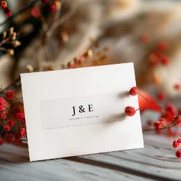 Étiquette Elégant thème Mariage noir et blanc