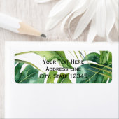 Étiquette Elegant Tropical Summer Palm Leaves Chic (En situation)