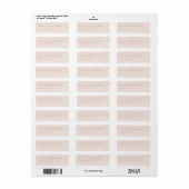 Étiquette Élégant Typographique Beige (Feuille entière)