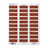 Étiquette Élégant Typographique Marron (Feuille entière)