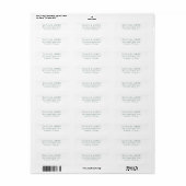 Étiquette Élégant Vert Éteint Minimaliste (Feuille entière)