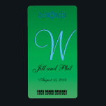 Étiquette Élégant vert forêt 3d Monogramme<br><div class="desc">Forest Green chic unique est fantastique,  fantaisiste,  capricieux,  impulsif,  lunatique,  curieux et un triomphe idiosyncratique.  Toutes les images et oeuvres d'art © Jesterful.</div>